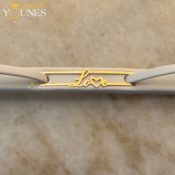 دستبند طلا زنانه چرم لاو L503